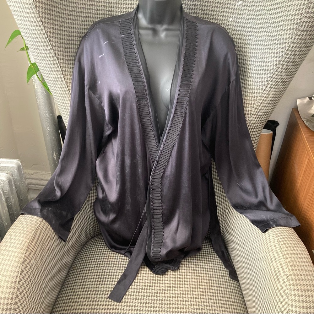 La Perla Black Silk Robe